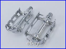 Campagnolo Record Pedals 9/16 Vintage Road Bicycle 1970's Chrome NOS