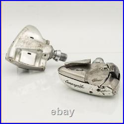 Campagnolo Record Sgr 1 Clipless Pedals Vintage Spd Road Bike Old Bicycle Silver