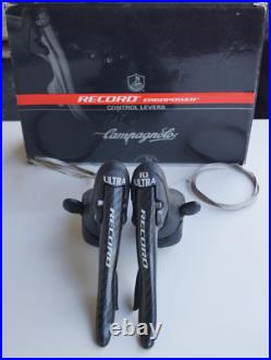 Campagnolo Record Shifter Set Shifters Carbon Levers 2/3x10 Speed + Shift Cables