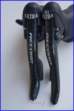 Campagnolo Record Shifter Set Shifters Carbon Levers 2/3x10 Speed + Shift Cables