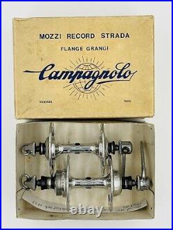 Campagnolo Record Strada High Flange Road Hub Set 36 H 120 1973 Mint with Box