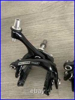 Campagnolo Record Titanium Brake Calipers 39-49 MM Reach Recessed Mounts Black