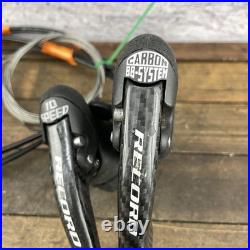 Campagnolo Record Triple Shifters 10 Speed Ergopower Carbon Fiber Shift Levers Campagnolo Record Triple Shifters 10 Speed Ergopower Carbon Fiber Shift Levers