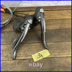 Campagnolo Record Triple Shifters 10 Speed Ergopower Carbon Fiber Shift Levers Campagnolo Record Triple Shifters 10 Speed Ergopower Carbon Fiber Shift Levers