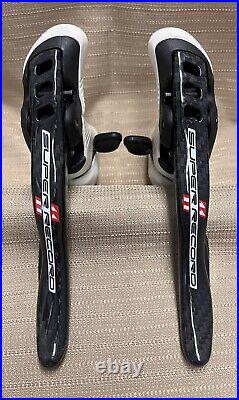 Campagnolo Super Record 11 Ergopower Shifters, White Hoods, 2015+ A, Excellent