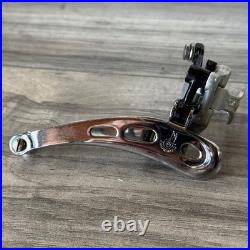 Campagnolo Super Record Clamp Front Derailleur Black Pivots 1980s 3 Hole