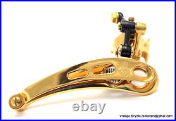 Campagnolo Super Record Clamp-On FRONT DERAILLEUR GOLD PLATED Vintage Race Bike Campagnolo Super Record Clamp-On FRONT DERAILLEUR GOLD PLATED Vintage Race Bike