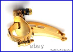 Campagnolo Super Record Clamp-On FRONT DERAILLEUR GOLD PLATED Vintage Race Bike Campagnolo Super Record Clamp-On FRONT DERAILLEUR GOLD PLATED Vintage Race Bike