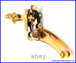 Campagnolo Super Record Clamp-On FRONT DERAILLEUR GOLD PLATED Vintage Race Bike Campagnolo Super Record Clamp-On FRONT DERAILLEUR GOLD PLATED Vintage Race Bike