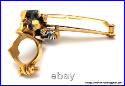 Campagnolo Super Record Clamp-On FRONT DERAILLEUR GOLD PLATED Vintage Race Bike Campagnolo Super Record Clamp-On FRONT DERAILLEUR GOLD PLATED Vintage Race Bike