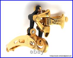 Campagnolo Super Record Clamp-On FRONT DERAILLEUR GOLD PLATED Vintage Race Bike Campagnolo Super Record Clamp-On FRONT DERAILLEUR GOLD PLATED Vintage Race Bike