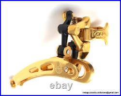 Campagnolo Super Record Clamp-On FRONT DERAILLEUR GOLD PLATED Vintage Race Bike Campagnolo Super Record Clamp-On FRONT DERAILLEUR GOLD PLATED Vintage Race Bike
