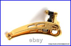 Campagnolo Super Record Clamp-On FRONT DERAILLEUR GOLD PLATED Vintage Race Bike Campagnolo Super Record Clamp-On FRONT DERAILLEUR GOLD PLATED Vintage Race Bike