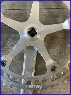 Campagnolo Super Record Crankset Double 52-42 Tooth 170 Arms Record Caps