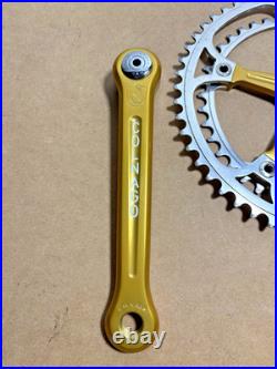 Campagnolo Super Record Pantographed Colnago Crankset Gold Anodized 1984