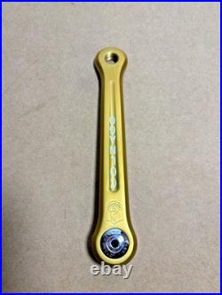 Campagnolo Super Record Pantographed Colnago Crankset Gold Anodized 1984
