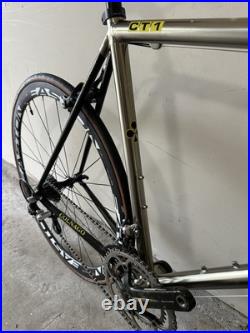 Colnago CT 1 titanio campagnolo record titanium QS 10 spd Easton EC90SL wheels Colnago CT 1 titanio campagnolo record titanium QS 10 spd Easton EC90SL wheels