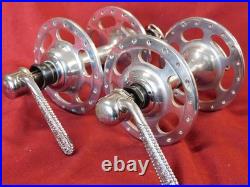 Early 70's Campagnolo #1035 Nuovo Record High Flange Hubs & Skewers 36H English