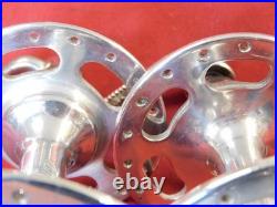 Early 70's Campagnolo #1035 Nuovo Record High Flange Hubs & Skewers 36H English