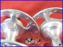 Early 70's Campagnolo #1035 Nuovo Record High Flange Hubs & Skewers 36H English