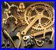 Gold-Vintage-Campagnolo-Record-RoadBike-GROUP-Bicycle-Derailleurs-Brakes-Crank-01-qy