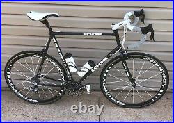 LOOK 2003 Lugged Carbon Road Bike Custom Campy 62cm Black and White Record