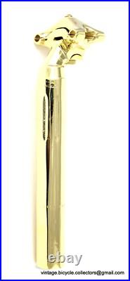 LUXURY VINTAGE BIKE Campagnolo SUPER RECORD SEATPIN SEATPOST GOLD PLATED 27.2