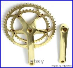 LUXURY Vintage Bike Campagnolo C-RECORD 177,5MM CRANKSET CHAINSET GOLD PLATED