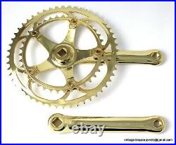 LUXURY Vintage Bike Campagnolo C-RECORD 177,5MM CRANKSET CHAINSET GOLD PLATED