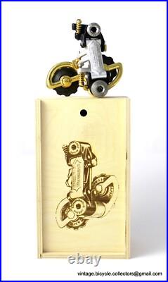 Luxury Vintage Bike Campagnolo Super Record 1st Gen REAR DERAILLEUR GOLD PLATED