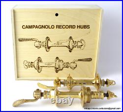 Luxury Vintage Bike Campagnolo Super Record Hubs 36H GOLD PLATED Rare Collectors
