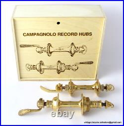 Luxury Vintage Bike Campagnolo Super Record Hubs 36H GOLD PLATED Rare Collectors