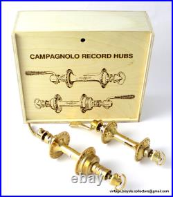 Luxury Vintage Bike Campagnolo Super Record Hubs 36H GOLD PLATED Rare Collectors