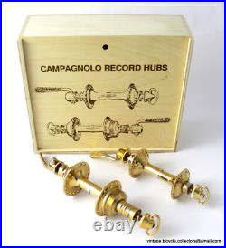 Luxury Vintage Bike Campagnolo Super Record Hubs 36H GOLD PLATED Rare Collectors