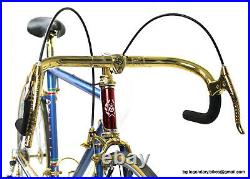 Luxury Vintage Race Bike ORTELLI 70S CAMPAGNOLO SUPER RECORD 1ST GEN GOLD PLATED