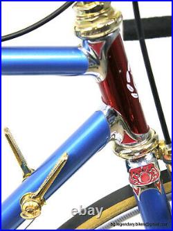Luxury Vintage Race Bike ORTELLI 70S CAMPAGNOLO SUPER RECORD 1ST GEN GOLD PLATED