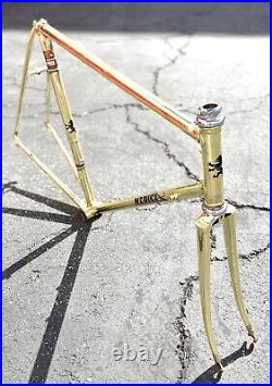 Medici Pro Strada Gold Chromed Road Bike Frameset Campagnolo Record Headset