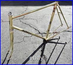 Medici Pro Strada Gold Chromed Road Bike Frameset Campagnolo Record Headset