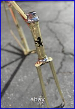 Medici Pro Strada Gold Chromed Road Bike Frameset Campagnolo Record Headset