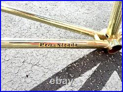 Medici Pro Strada Gold Chromed Road Bike Frameset Campagnolo Record Headset