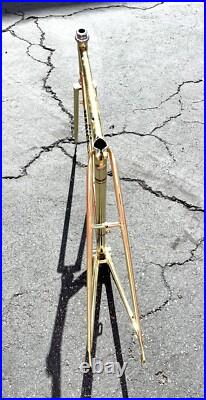 Medici Pro Strada Gold Chromed Road Bike Frameset Campagnolo Record Headset