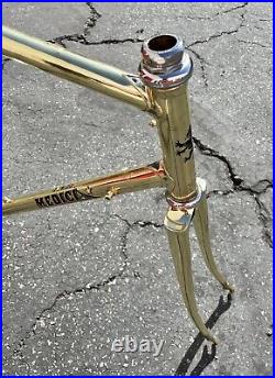 Medici Pro Strada Gold Chromed Road Bike Frameset Campagnolo Record Headset