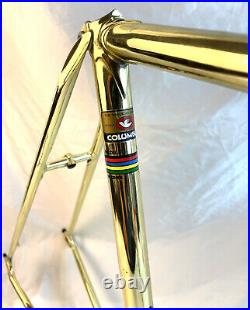 Medici Pro Strada Oro Gold Chromed Vintage Road Bike Frameset Campagnolo Record