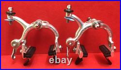 NOS CAMPAGNOLO SUPER RECORD BRAKES 58mmLONG REACH 4VTG. NOS CAMPAGNOLO BRAKE PADS