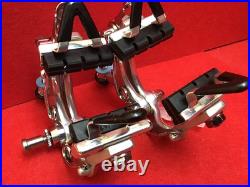 NOS CAMPAGNOLO SUPER RECORD BRAKES 58mmLONG REACH 4VTG. NOS CAMPAGNOLO BRAKE PADS
