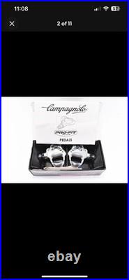 NOS Campagnolo RECORD Pro-Fit Titanium Pedals Clipless WITH Cleats & Hooks