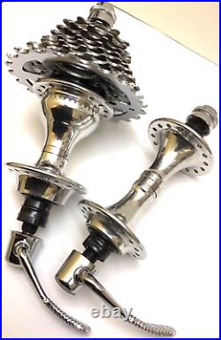 NOS Campagnolo Record Road Bike Hubs 32 Hole, 8-Speed Cassete Vintage MINT
