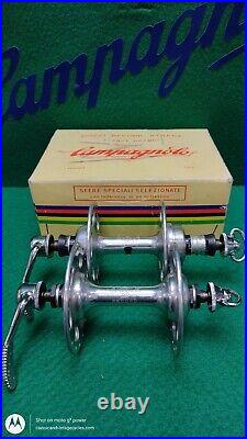 NOS Vintage Campagnolo Nuovo Record Large Flange Hub Set ISO Thread 32h x 126mm