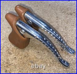 Nice Clean Vintage Campagnolo Super Record Brake Levers WithNew World Logo Hoods
