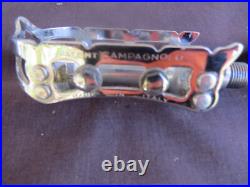 Nos Campagnolo 1037 Pedals Record Steel Road Touring Fixie Bicycle Vintage